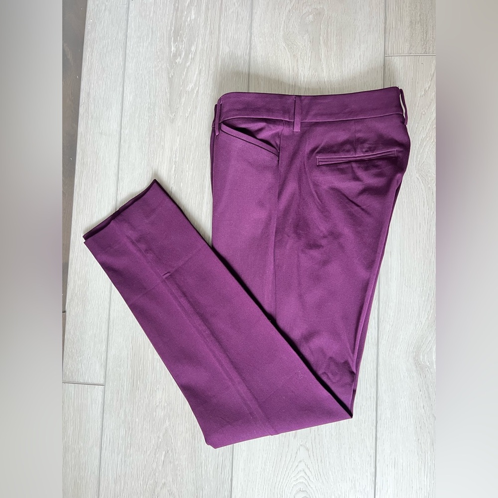 41 Hawthorn Purple Trousers - Straight Leg - adjustable hem pant